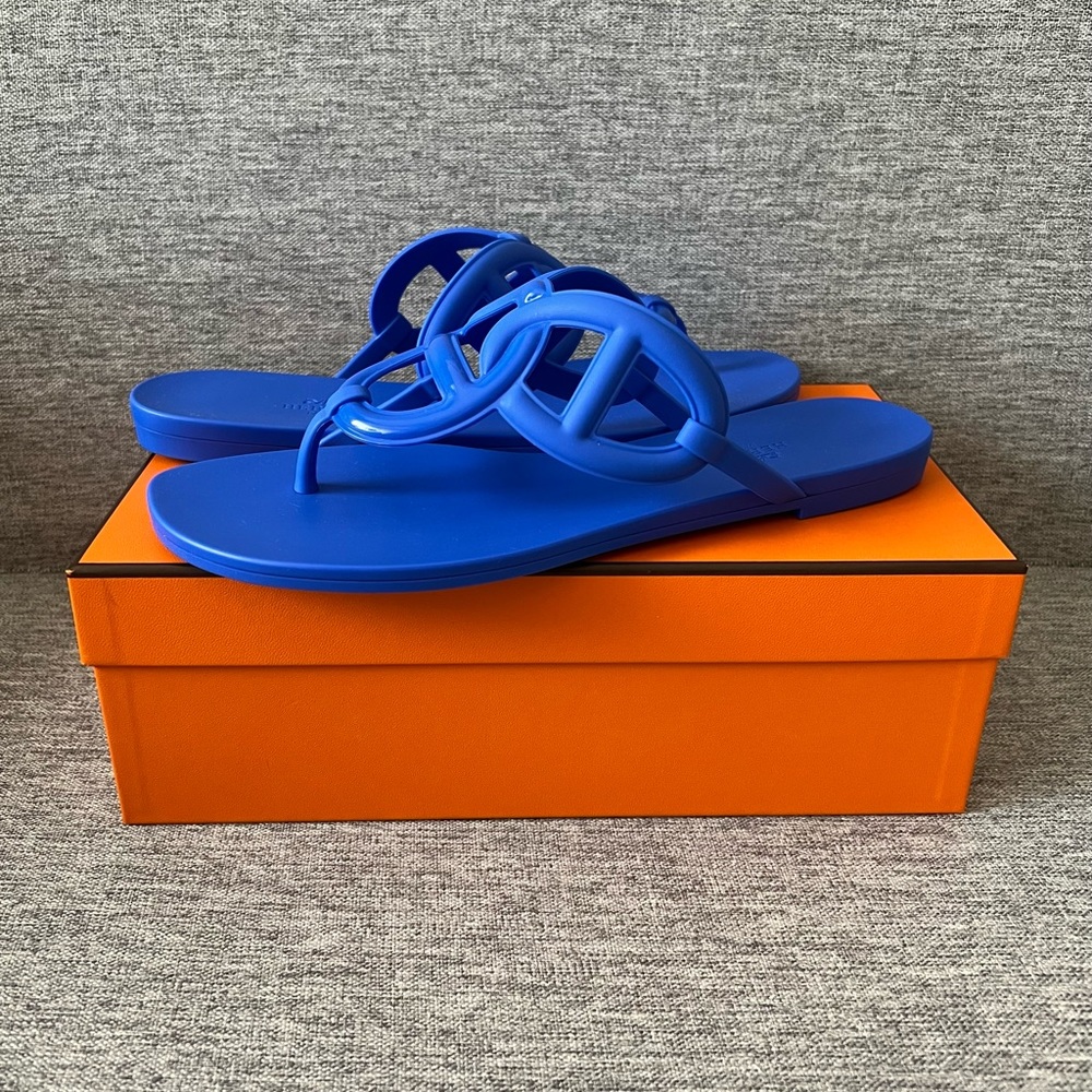 Hermes Blue Sandals